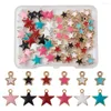 Pendentif Colliers 60pcs Couleur Mixte Alliage Laiton Émail Charmes Minuscule Étoile Pendentifs Pour Bracelet Boucles D'oreilles Collier Bijoux À La Main DIY