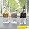 Voiture Parfum Bouteille Cube Voiture Suspendu Rétroviseur Ornement Désodorisant Pour Huiles Essentielles Diffuseur Parfum Bouteilles En Verre Vides