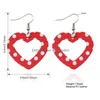 Charm Heart Hollow Pu Leather Red Angel Eicle oorbellen voor vrouwen Licht lichtgewicht statement mode sieraden cadeau drop levering dhgarden dhrie