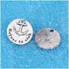 Charms 100Pcs Refuse To Sink Charm Pendant 25Mm Engraved Antique Sier For Diy Craft Jewelry Making Drop Delivery Findings Components Dhuxa