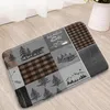 Bath Mats Farm Animals Funny Cow Mat Retro Farmhouse Cattle Rural Nature Scenery Home Room Bathroom Decor Anti-Slip Rug Pad