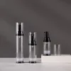 200 Uds 15ml 30ml 50ml bomba de vacío cosmética botellas de viaje crema Perfume contenedor mate Airless Spray loción botella dispensador recargable