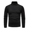 Męskie swetry Turtleeck Sweter 2023 Koreańska wersja Pullover Knitwear Long Rękaw Młodzież Slim Fit Bottoming Shirt