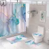 Zasłony prysznicowe Marm nowoczesny luksus do łazienki do kąpieli w łaźnie kabiny dywaniki i maty na pokrywę toaletą do domu 230510