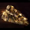 Декоративные цветы серьги венки 2023 Рождественские украшения ПВХ вверх дни и симуляция дерева