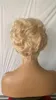 Blonde Pixie perruque 613 cheveux humains vierge brésilien court Bob dentelle frontale perruques 13x6 avec bébé cheveux 150% densité