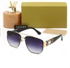 Modemärke designer solglasögon för kvinnor män designer solglasögon god kvalitet mode metall överdimensionerade solglasögon vintage kvinnlig man UV400 med låda
