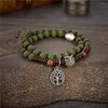 Strand Vintage Sinchoções Vulcânicas Vulcânicas Vintage Vintage Tibetano Braça Chakra Lava Lava Bracelets Difusor Gifts Jóias para Mulheres Y1021