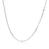 Kedjor Pure Solid PT950 Platinum Women Halsband Lucky Curb Chain med kabel 16 "L