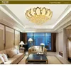 Ceiling Lights Lotus Flower Modern Light With Glass Lampshade Gold Lamp For Living Room Bedroom Lamparas De Techo Abajur