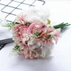 Fleurs décoratives DENISFEN Rose Bouquet Soie Pivoine Artificielle Floral 8 Tête Faux Bouquet Pour La Maison De Mariage Décoration Intérieure