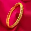 Dames armband bruiloft bruids klassieke luxe sieraden echt 18k gouden kleur vaste dame sieraden cadeau