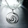 Ketten 925 Sterling Silber Zirkon Runde Spiral Anhänger Halskette 16-30 Zoll Kette für Frau Mann Charme Hochzeitsschmuck