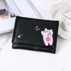 Portfele Kobiety Krótkie słodkie małe studenckie Triple Fold Card Holder Girl ID Torda Moneta Tourse Panie Porte Monnaie