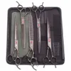 Hair Scissors 7 0 Anjing Peliharaan Gunting Set Stainless Steel Rambut Perawatan Hewan Kucing Memotong Menipis Alat Kit Melengkung 3003 230510