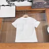 23ss child tshirt White short sleeve toddler tee kid designer t shirt boys girls Round neck Pure cotton earth National flag letter logo printing t-shirt kids clothes a1