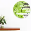 Wall Clocks Keys Notes Black And White Music PVC Digital Clock Modern Design Living Room Decor Large Watch Mute Hanging