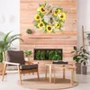 Flores decorativas bonitas com cordão Faux Silk Ploth Plowhouse Decor Decor Door Wrinalh Simulation Flor Sunflower Party Party