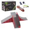 Novel Games Finger Board Skate Park Ramp Track Skatepark Fingerboard Rail Training Sport Deck Skateboard Set Christmas Toy Gift To Boy 230509