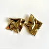 Dangle Earrings Fashion Brand Irregular Fold Square Exaggerated 24K Gold Large For Women Luxury Famous Designer Jewelry Bijoux Trend