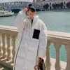 Kvinnors dike rockar 2023 glansig ned bomullsjackor kvinnor vinter förtjockas lång varma parka damer koreansk stil lambwool splice pad coat