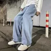 Herenjeans 2023 Nieuwe Koreaanse mode losse jeans klassieker rechte baggy brede poot broek street hiphop broek 3xl zwart grijs blauw z0508