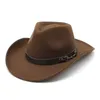 Amazon Western Denim Hat, wollen vilten gevormde denimhoed, heren- en dames rand, hoed buitenhoed