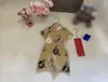 23ss girls Dress Abito a maniche corte chemisier bambini abiti firmati bavero Vita rimboccata piena Stampa orsacchiotto Abito manica corta grande Ragazze gonne vestiti per bambini