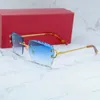 패션 선글라스 프레임 다이아몬드 컷 남자와 여자 세련된 와이어 C 럭셔리 디자이너 카터 햇빛 안경 운전 야외 보호 gafas de sol