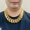 Luxus-Halskette, 30 mm breit, Messing, große Goldkette, individuelle große Halskette, individuelle große Halskette, Luxus