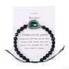 Beaded Fashion Natural Stone Agate Bead Bracelet For Women Resin Druzy Charm Bracelets With Card Handmade Woven Rope Chain J Dhgarden Dhfqz