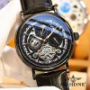 Orologi da polso Mohdne Black Technology Fashion Trendy Automatico orologio meccanico impermeabile Luminous Hollow Tourbillon Steel Men's's