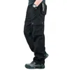 メンズパンツ戦術的なカジュアル男性ジョガー複数のポケット弾性軍事都市タキトカルズボン男性脂肪貨物パンツ