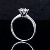 Moda Mosanite S925 Pierścień 1ct prezent mosanite para srebrna okrągła okrągła moissanite zaręczynowa biżuteria