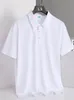 Męskie polo Polos Plus Size Mężczyźni M-7xl 8xl Summer Wysoka jakość Męskie Męki krótkie rękawy Szybki suchy lód jedwabny Business Business Casual Polos 230510