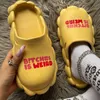 Slippers Letter Print Home Platform Slippers Shoes for Women Summer Beach Bubble Slides Sandals Outdoor Non Slip Flip Flops Cloud Slipper Y23
