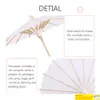 Pure White Paper Wedding Party Photographic Decoration Theatrical Performance Prop Paraply 60cm