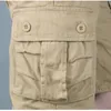 Мужские шорты повседневная летняя открытая ватная колена карманные грузовые брюки мода с большим размером для мужчин для мужчин 230510