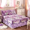 Falda de cama Famvotar Fancy Cotton Quilted Lace Bedskirt 23 Estilos Floral Ruffled Bed Falda Pastoral Cotton Quilted Lace Colcha Drop Ship 230510