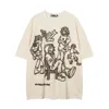 Kadın Tshirt Moda Market Amerikan Tarzı Yüksek Sokak Vintage Çift Kıyafet Ceket Sıradan Gevşek Kısa Şortlu Tshirt Erkek ve Kadınlar 230510
