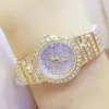 Armbandsur 2023 Kvinnor tittar på full diamantklänning damer japan kvarts rörelse kvinnors armbandsur rostfritt stål reloj