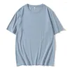 Hommes t-shirts 2023 été mode violet couleur chemise hommes décontracté Hip Hop à manches courtes col rond coton T-Shirt