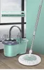 Mops Thickened Double Drive Lazy Mop Barrel Rotating Stainless Steel Swing Dry Household Handwashing and Wet 230510