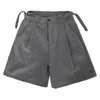 Herr shorts mode casual män sommar koreanska chic breda benbyxor manliga knälångt brickor draperade lösa retro high street 230510