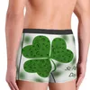 Младшие банки 3 листья Clover St. Patrick's Day Boxershorts Мужчины мужские двойные стороны напечатанные мягкие дышащие машины полиэстер