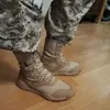 Calzature da escursionismo Bota combate vero das mulheres homens treinamento leve prova dlightweight gua ttico botas caminhadas ao livre malha do exrcito P230511