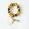 Buitenlandse handel Siliconenarmband Keychain Nieuwe gepersonaliseerde cake Avocado Handgemaakte Tassel Pendant Keyring