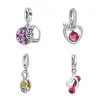 925 sterling silver charms for pandora jewelry beads Dangle Pendant Apple Love Cat Globe Bead