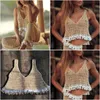 Sarongs 2022 y Hollow Shell up Bikini Top مصنوعة يدويًا للكروشيه Crochet Hook Campicot Sunsn Women Drop Dropen