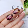 Fin Rainbow Topaz Promise Ring 925 Sterling Silver Engagement Wedding Band Rings for Women Bridal Gemstones Finger Jewelry Gift